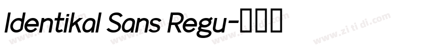 Identikal Sans Regu字体转换